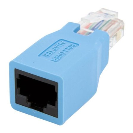 StarTech Cisco Console Rollover Adapter for RJ45 Ethernet Cable - Nettverkadapterkabel - RJ-45 (hann) til RJ-45 (hunn) - blå
