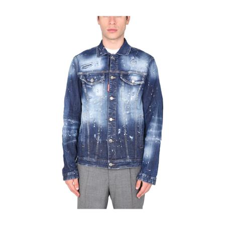 Dsquared2 Denim Jas , Blauw , Heren , Maat: M