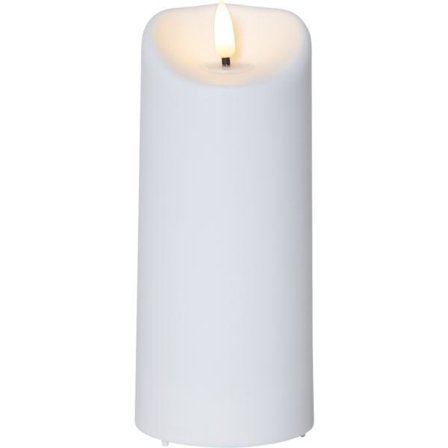 Bloklys LED med timer, hvid INDE/UDE Hvid Hvid