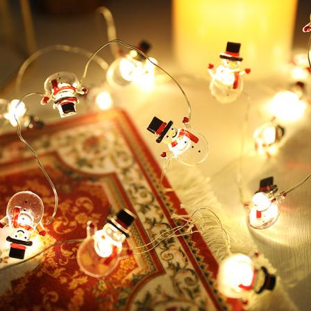 Julepynt Festoon Lampe Santa Claus Snemand Træbelysning Kæde C 3 M 30 led