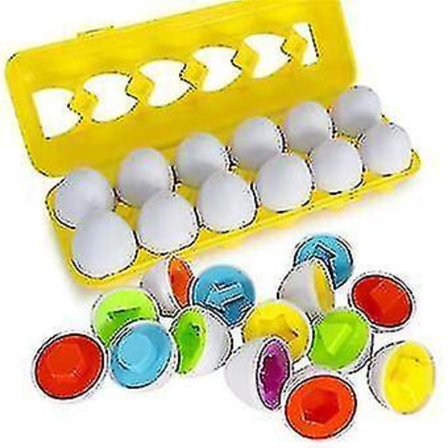 Farge- og form sortering egg sortiment læring pedagogisk T