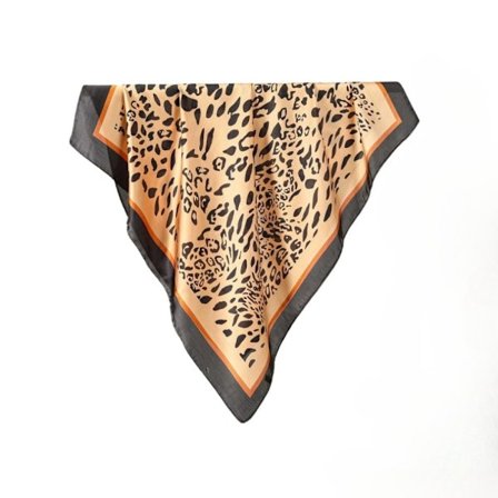 Sort - 68 cm Sort Leopard Print Tørklæde Universal Efterår Vinter Polyester Fiber Tørklæde Varm Solbeskyttelse Hovedtørklæde Halsbeskyttelse Sjal