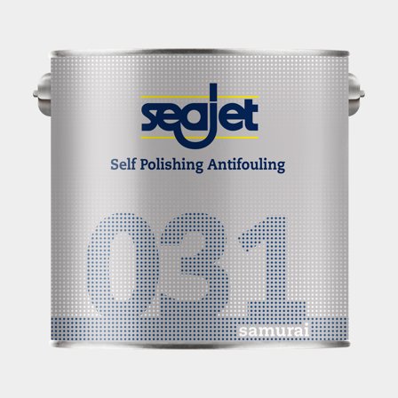 Peinture antifouling autopolissante à base de cuivre Seajet 031 Samurai, 5 litres - gris