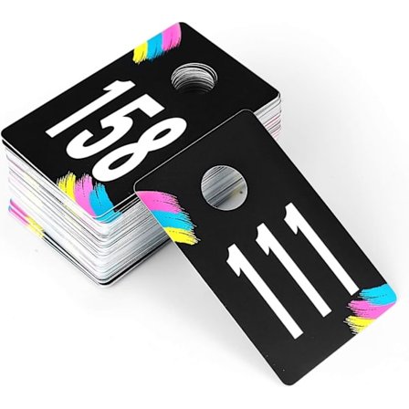 Live Plastik Numre Tags, Normal og Omvendt Spejlbillede Garderobe Checks, Genanvendelige Forsyninger, Bøjlekort til Tøj