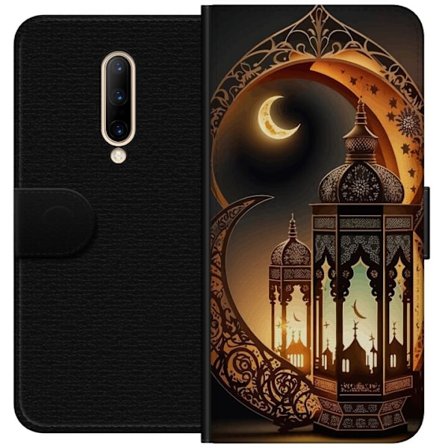 Yhteensopiva Lompakkokotelo OnePlus 7 Pro Lähikuva kissan silmästä, jossa on intensiivinen sininen värikudos ja yksityiskohtainen turkki makrokuva