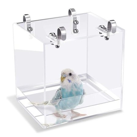 Akryl Fugle Bath Box Klar bruseboks Fugleforsyninger