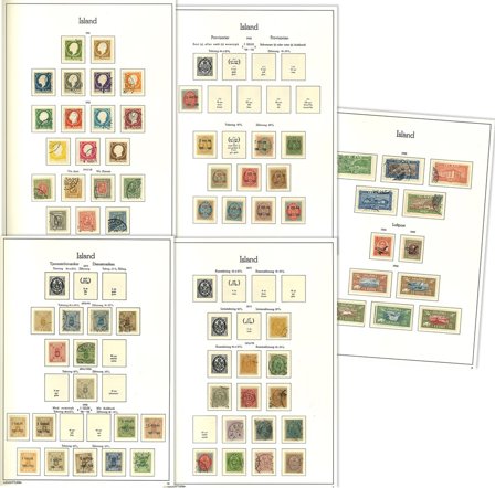Island 1876-1990 - Samling i 1 frimærkealbum