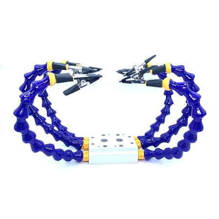 Pöytäpuristin juotosasema joustovarsilla Juotosraudan pidike piirilevyn hitsauskorjaustyökalut Vise-käsihitsausasema