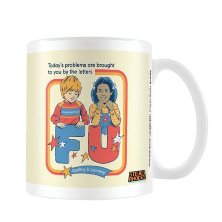 Steven Rhodes FU Mug En Storlek Kräm/Flerfärgad