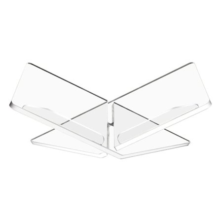 Krydsramme akryl bogstøtte Transparent akryl bogstand, til læsning af opskrifter, kogebog, åben bogstand L