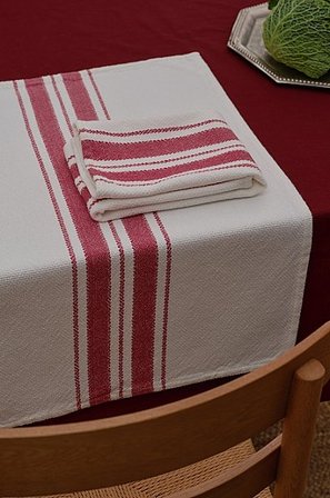 Jotex - Keukenhanddoek Rood/natuurlijk Wit rood/natuurlijk wit - KLAUS - Koop Theedoeken bij Jotex