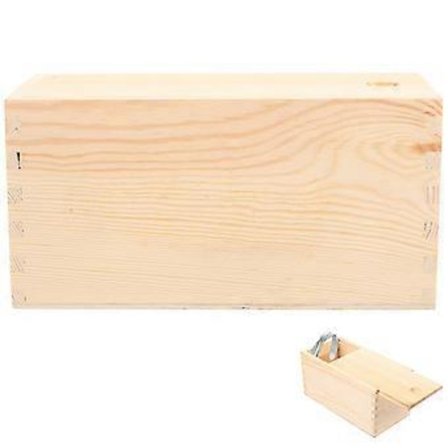 Puulaatikko Puinen Pakkauslaatikko Puinen Säilytyskotelo Vintage Puinen Säilytyslaatikko Korutarvikkeet (Vaaleanruskea)