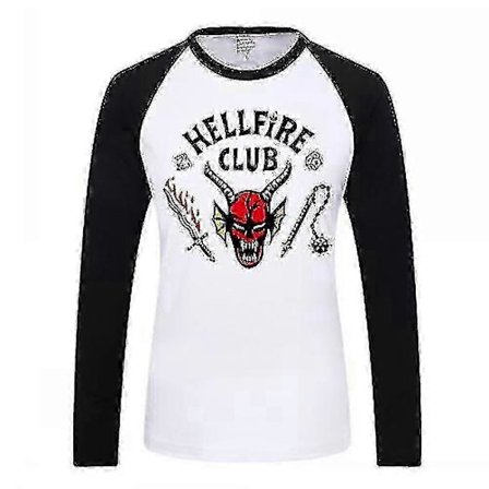Stranger Things Hellfire Club Grafisk Langærmet T-shirt til Mænd og Kvinder