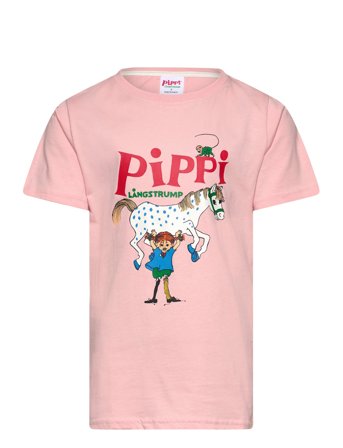 Pippi Langstrømpe Pippi T-Shirt 2 - Pink - 158/164