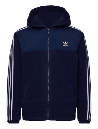 Adidas Adicolor 3Stripes Teddy Fleece Hoodie Sport Men Sport Clothing Sport Sweatshirts & Hoodies Sport Hoodies Navy Adidas Originals