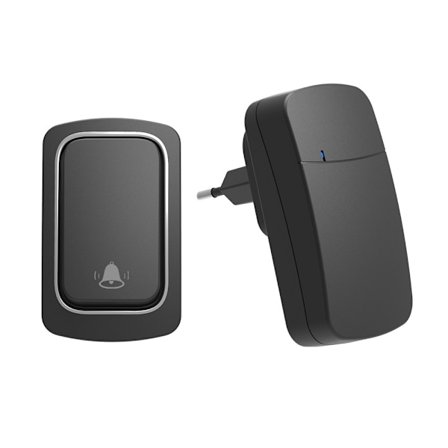 Trådlös Dörrklocka Vattentät 300M Räckvidd Sladdlös Hem Plug In Dörrklockor Kit UK