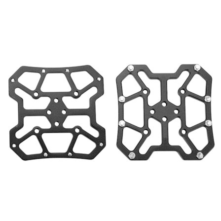 1 Par Aluminium Alloy Cykel Klipsløse Pedal Platform Adaptere til SPD (Sort)
