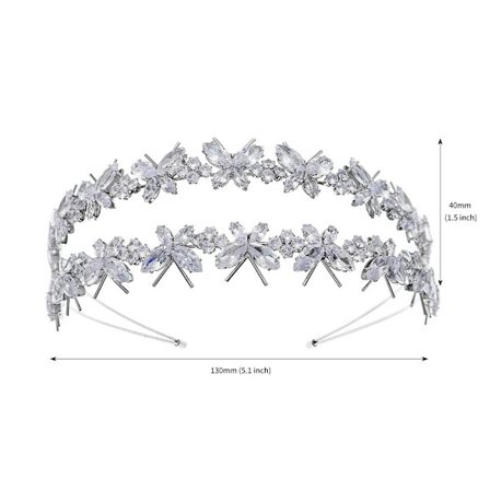 Butterfly Hårband Rhinestone Pannband 2 2