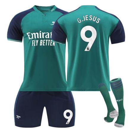 23-24 Arsenal anden udebanetrøje træningsdragt for voksne og børn NO.9 G.JESUS XXL