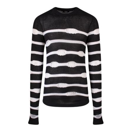 Balmain Strik Yh1El000Jd36 Sort, Herre Strik