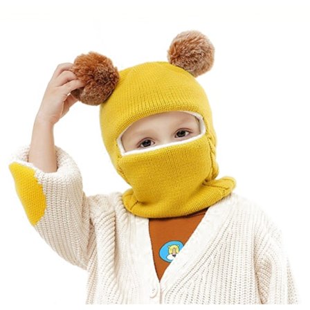 Barn Vintermössa Scarf Öronlapp Huv Kepsar