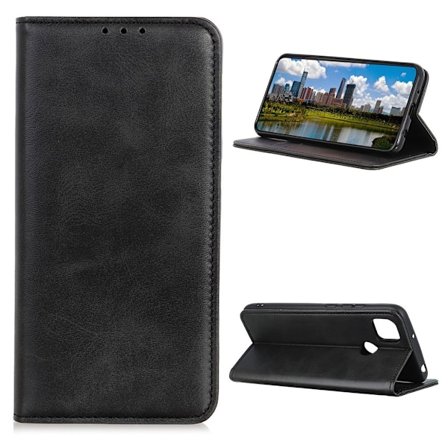 Äkta läder Motorola Moto G9 Power fodral - Svart