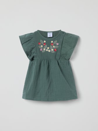 Röyhelömekko Polarn O. Pyret 62 lastenvaatteet green