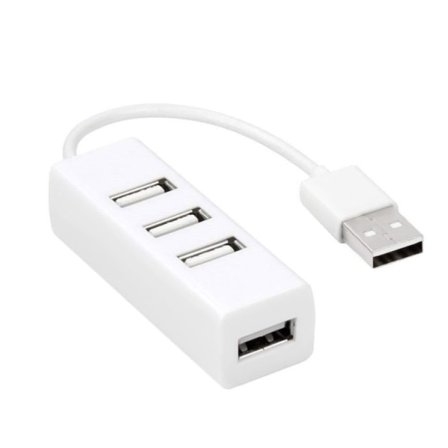 USB 2.0-Hub 4-Porter - Hvit Hvit