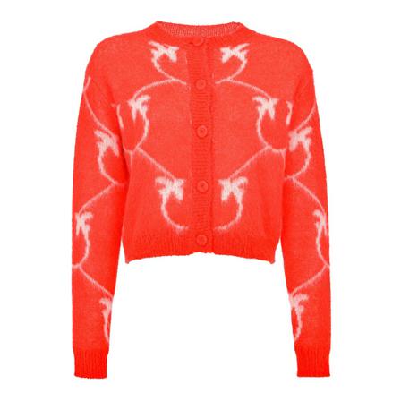 Pinko Kort vest jacquard Monogram , Rood , Dames , Maat: XS