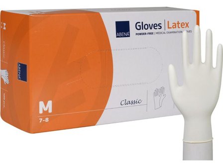 ABENA Latexhandske puderfri M 100/fp - Lyreco - Skyddsutrustning - Engångshandskar - Latexhandskar