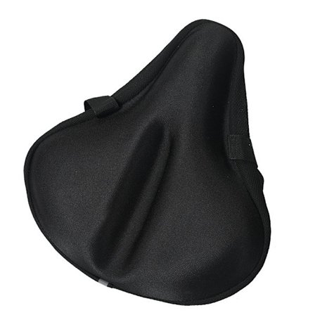 Sittdyna för motionscykel - 27 x 25 cm gelsadelöverdrag för bred cykelsadel bekväm för kvinnor spinningcykel inomhuscykling