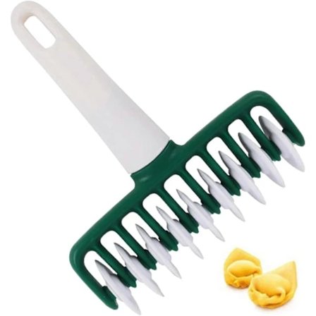 Deigskjærer - Lett å rengjøre konditorhjul som lager forskjellige former og størrelser av deig, med 9 rullende hjul Pasta, kake, kjeks skjærer