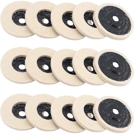 Poleringsskiva, 15 st 4 tum 100 mm ullpoleringsskiva för vinkelslip