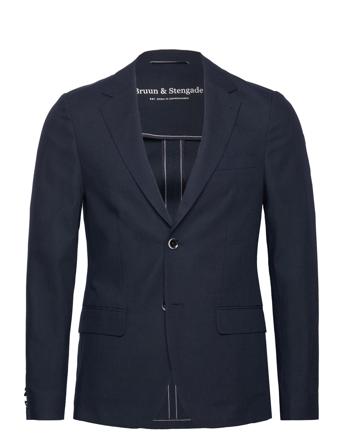 Bs Prato Slim Fit Blazer Suits & Blazers Blazers Single Breasted Blazers Marineblå Bruun & Stengade*Betinget Tilbud