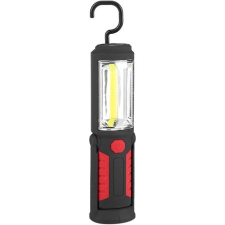 Oppladbar LED arbeidslampe med magnetiske LED-lommelykter Lampe 2200mAh COB LED 650Lm for Auto Garage Workshop Camping DIY(Rød)