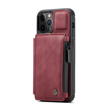Caseme C20 Series Läderfodral Till Iphone 12/12 Pro, Röd Röd