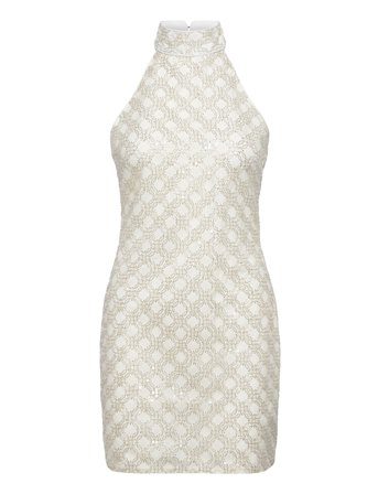 ROTATE Birger Christensen | Beaded Halterneck Dress | 42