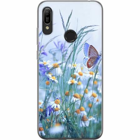 Huawei Y6 (2019) Genomskinligt Skal Blommor