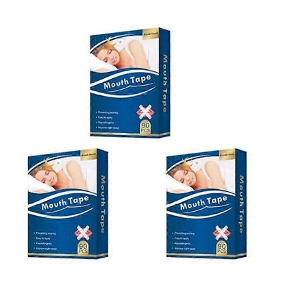 3X 90 stk. Mund Søvn Tape Strips Næse Vejrtrækning Mindre Snorken Forbedre Søvn