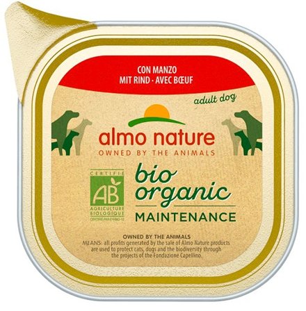 Almo Nature Daily Menu Bio Cibo Umido Manzo Cani Adulti Vaschetta
