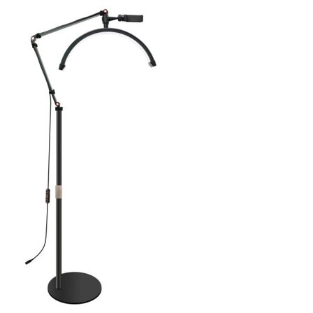 16 tommer LED Halv måne vipper lys temperatur 3000K-6000K gulv LED ring lampe