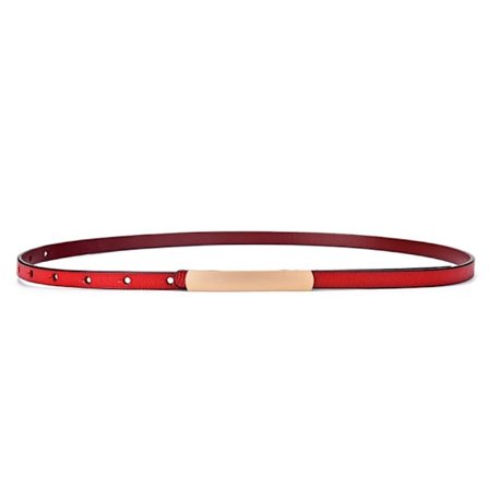 Kvinner Kvinnelige Dame Belter Tynt Belte RØDT RØDT