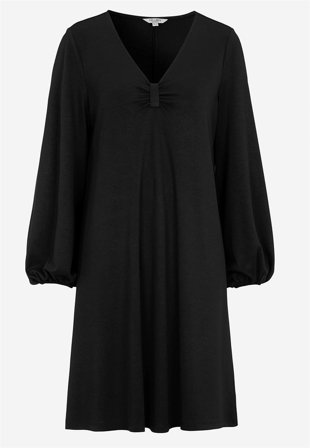 Cellbes of Sweden - Jersey-kjole med rynkedetalj i svart for damer i størrelse 38/40