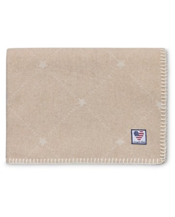 Lexington ICONS Signature Star babyplaid i genanvendt uld, beige