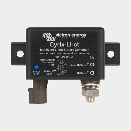 Battery isolator Victron Cyrix-Li-ct, 12 - 24 V, 230 A, with connection for 2 batteries