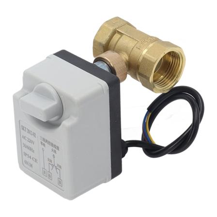 Moottorik ytt inen palloventtiili, 3-johdin, 2-pisteohjaus, 1-asentoinen, 2-tieinen, automaattinen ja manuaalinen, DN25, AC 220V