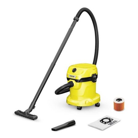 Våt- och torrdammsugare KARCHER WD 2 Plus V-15/4/18 C - Polypropentank 15 L - 1000W (Fläktfunktion)