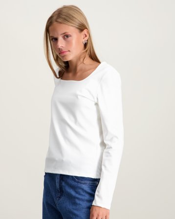 VERO MODA VMMILLION SQUARE TOP Blanc Hauts et chemisiers Fille - Kids Brand Store