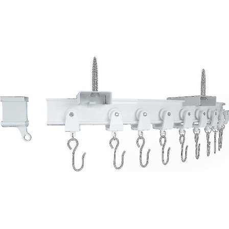 3 Meter Böjd Takgardinstång kompatibel med Gardiner, Rumsskärm, Husvagnsgardin, Duschgardin, Sjukhusgardinstångssystem