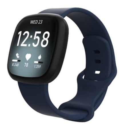 För Fitbit Versa 4 / Versa 3 / Sense 2 / Sense Silicone Watch Band